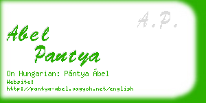 abel pantya business card